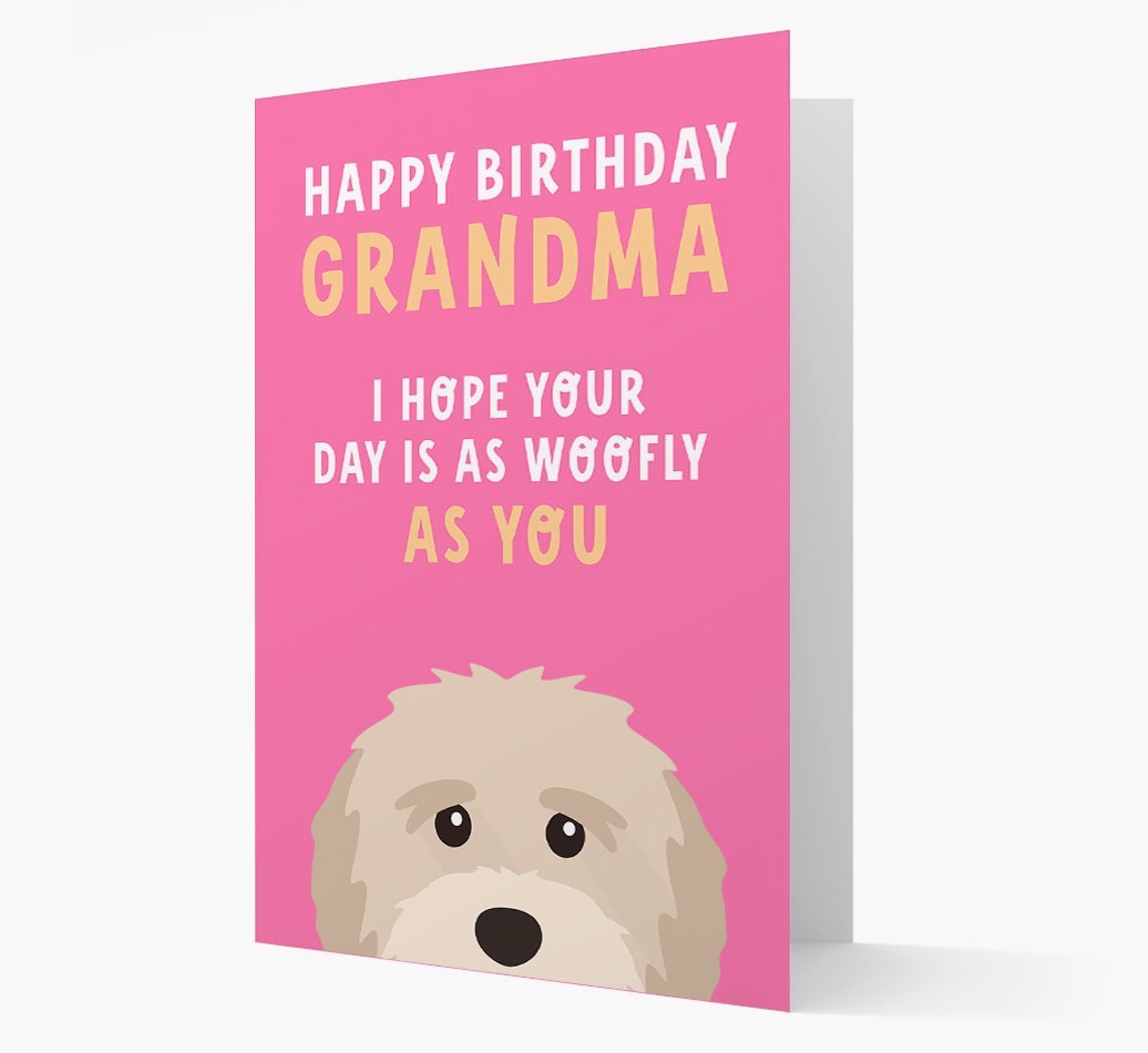 Woofly Grandma: Personalized Card with {breedFullName} Icon