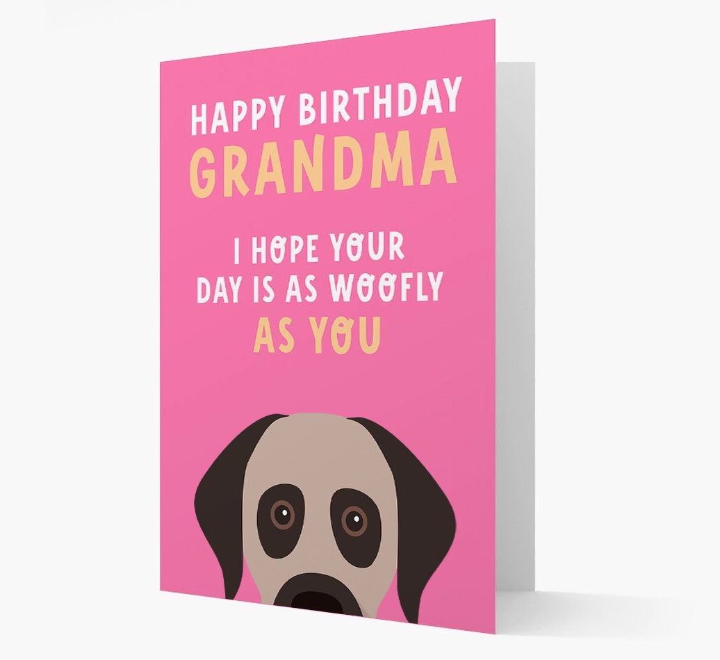 Woofly Grandma: Personalized Card with {breedFullName} Icon