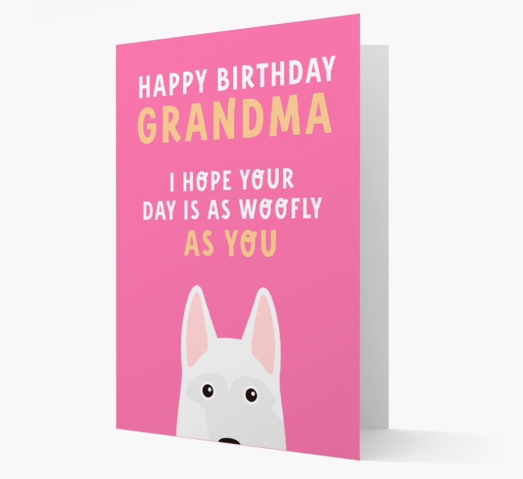 Woofly Grandma: Personalized Card with {breedFullName} Icon