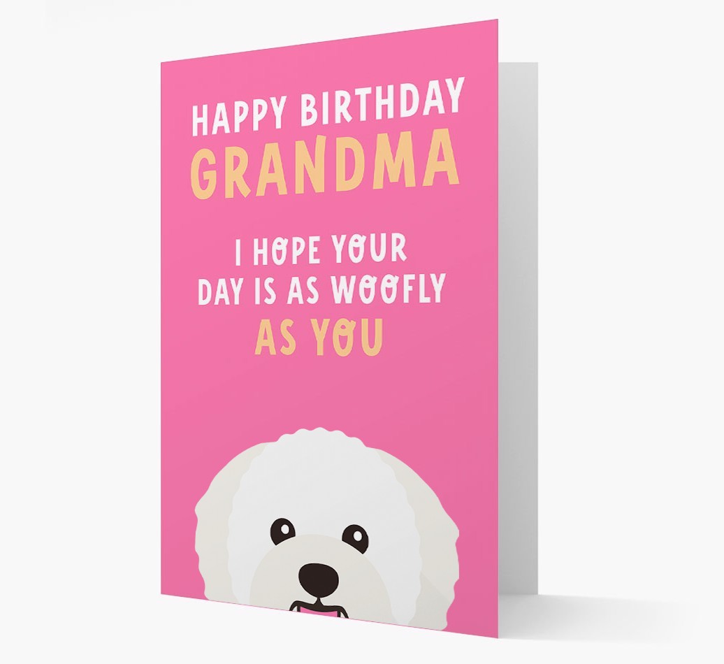 Woofly Grandma: Personalized Card with {breedFullName} Icon