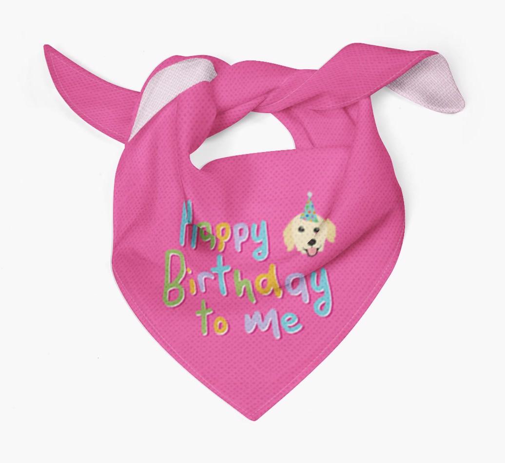 Happy Birthday To Me: Personalized {breedFullName} Bandana