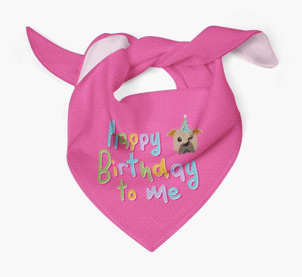 Happy Birthday To Me: Personalized {breedFullName} Bandana