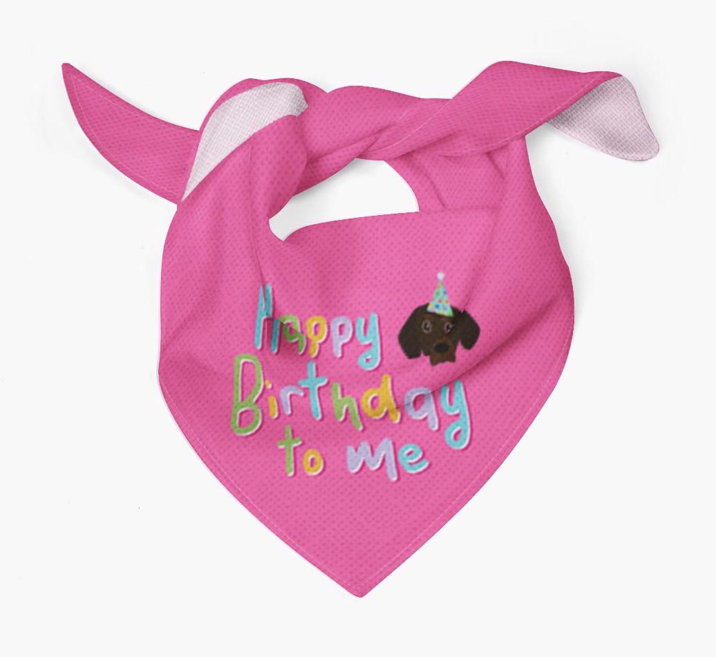 Happy Birthday To Me: Personalized {breedFullName} Bandana