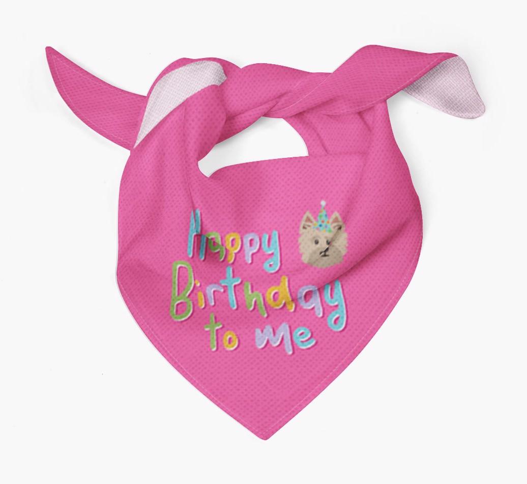Happy Birthday To Me: Personalized {breedFullName} Bandana