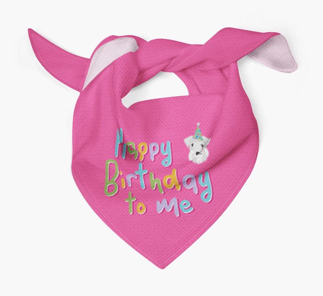 Happy Birthday To Me: Personalized {breedFullName} Bandana