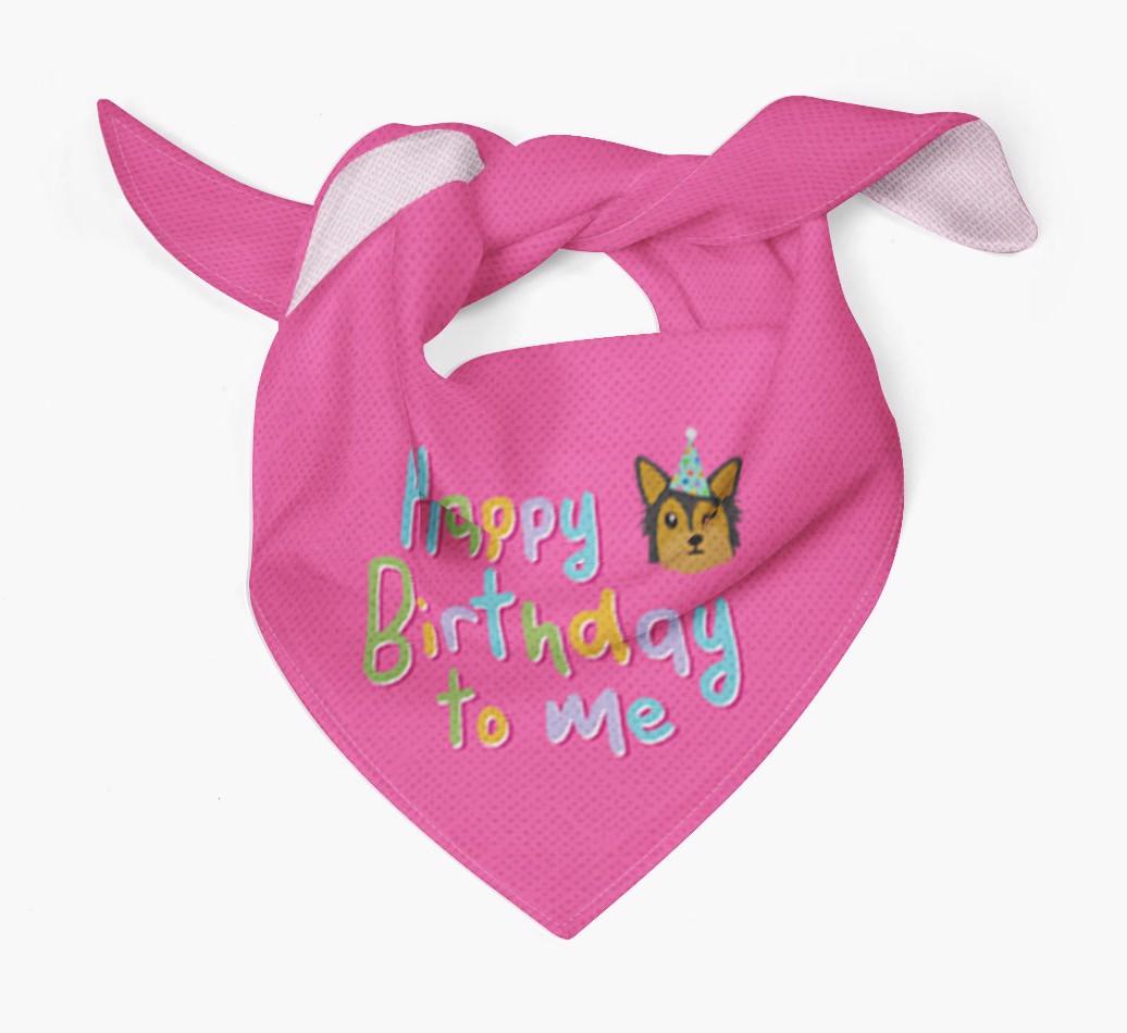 Happy Birthday To Me: Personalized {breedFullName} Bandana