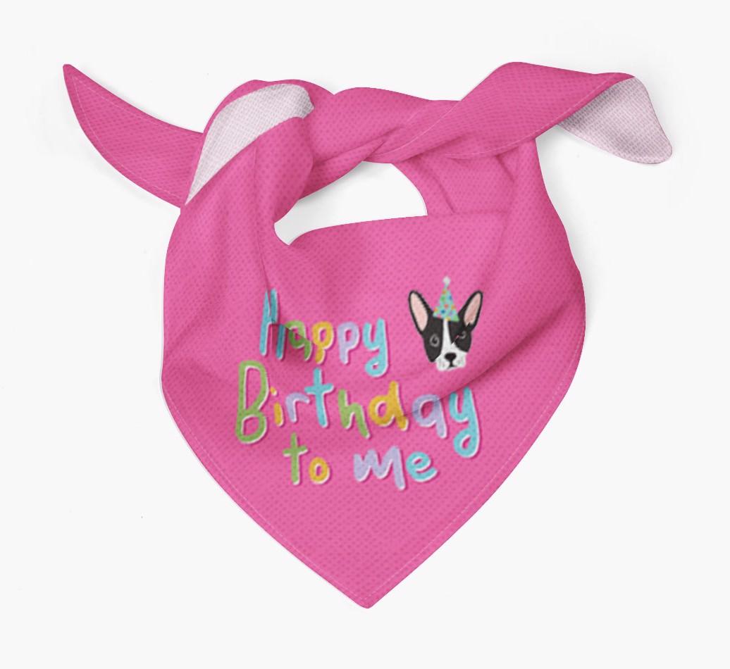 Happy Birthday To Me: Personalized {breedFullName} Bandana
