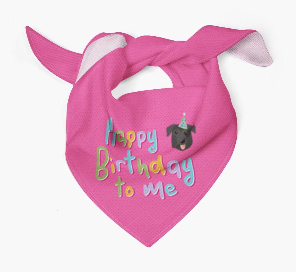 Happy Birthday To Me: Personalized {breedFullName} Bandana