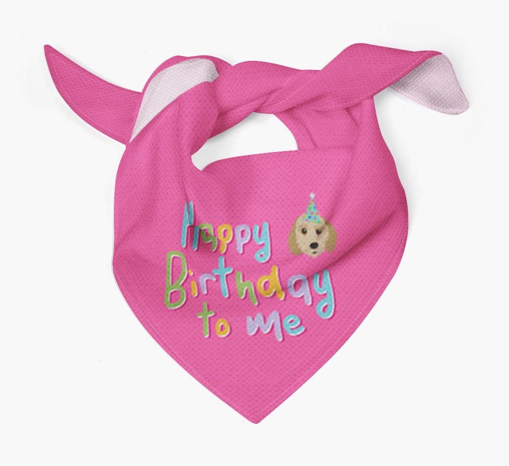Happy Birthday To Me: Personalized {breedFullName} Bandana