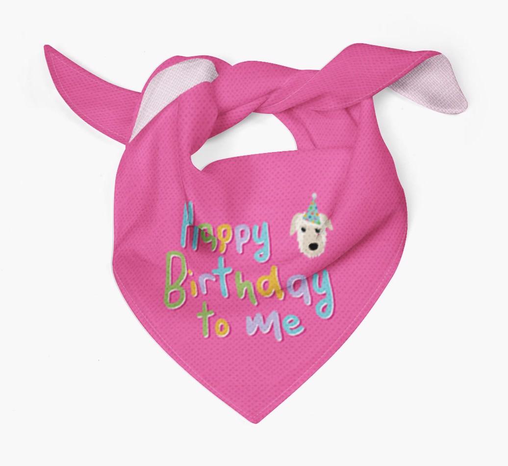 Happy Birthday To Me: Personalized {breedFullName} Bandana