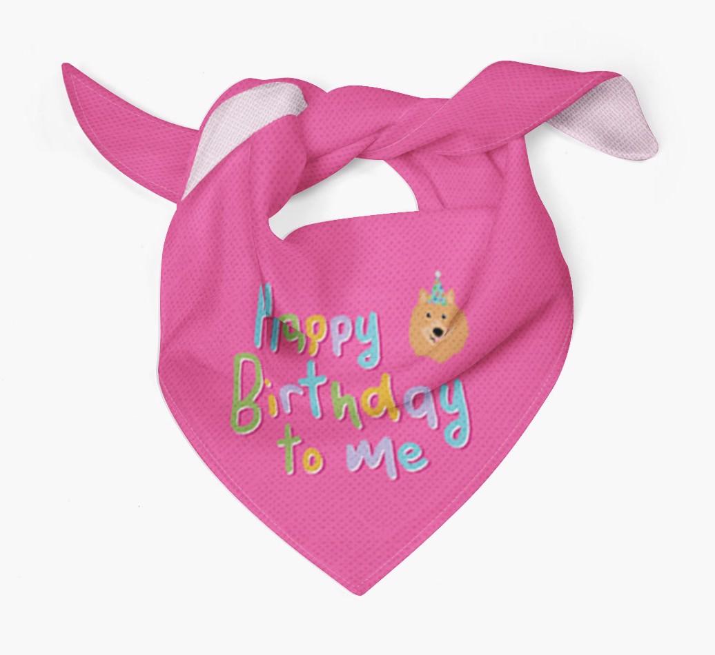 Happy Birthday To Me: Personalized {breedFullName} Bandana
