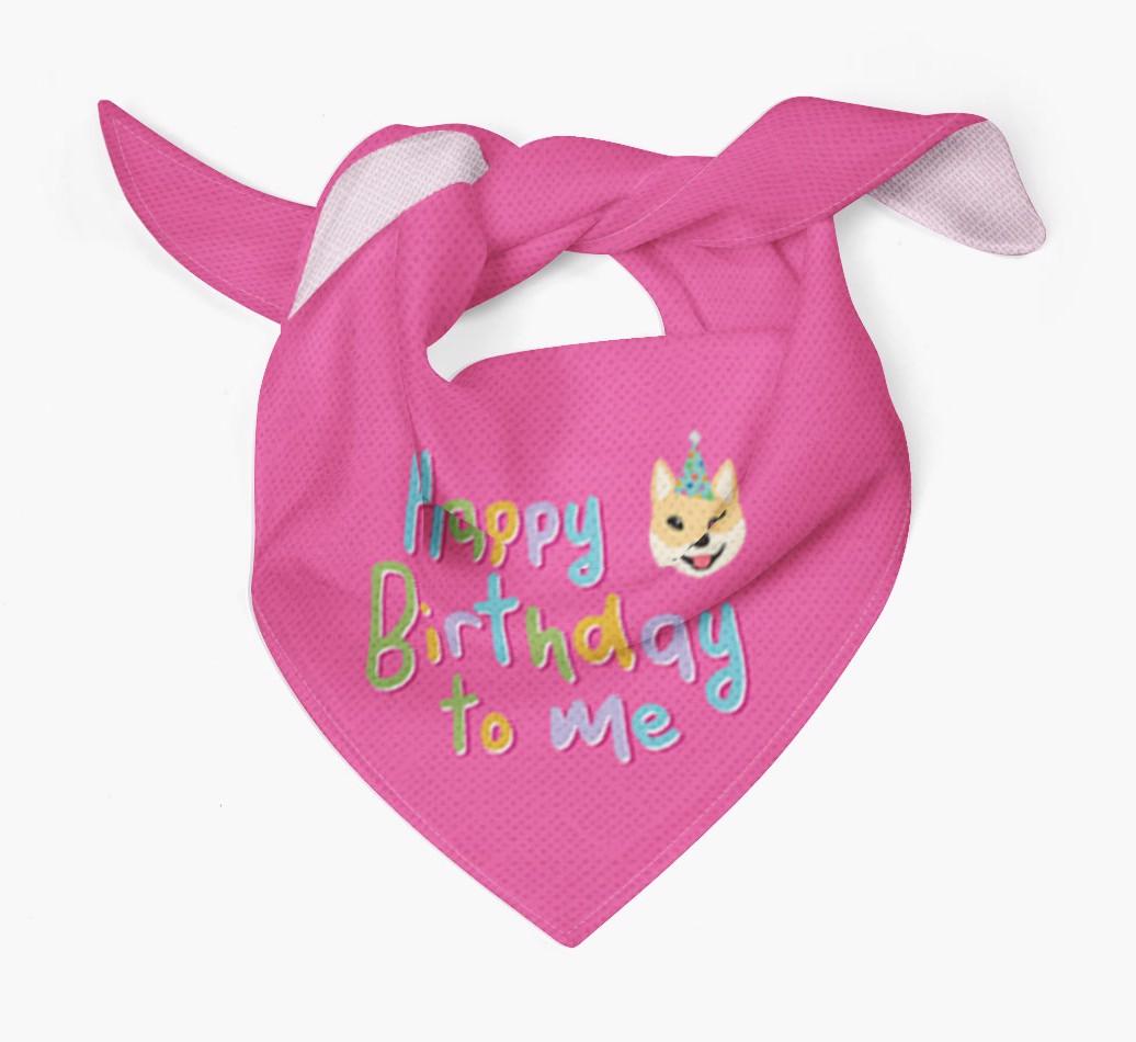 Happy Birthday To Me: Personalized {breedFullName} Bandana