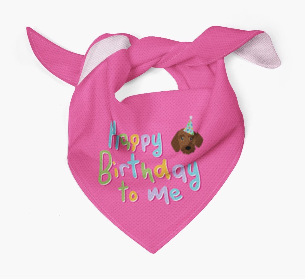 Happy Birthday To Me: Personalized {breedFullName} Bandana