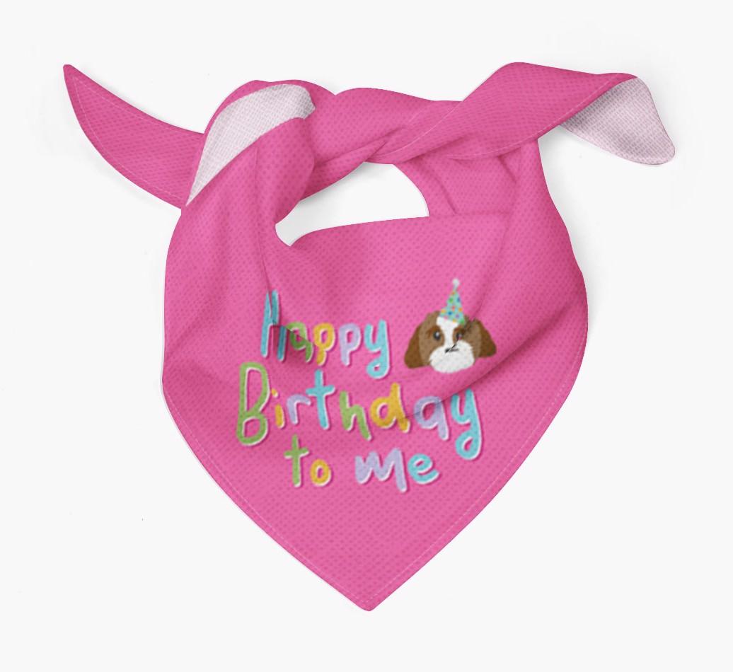 Happy Birthday To Me: Personalized {breedFullName} Bandana