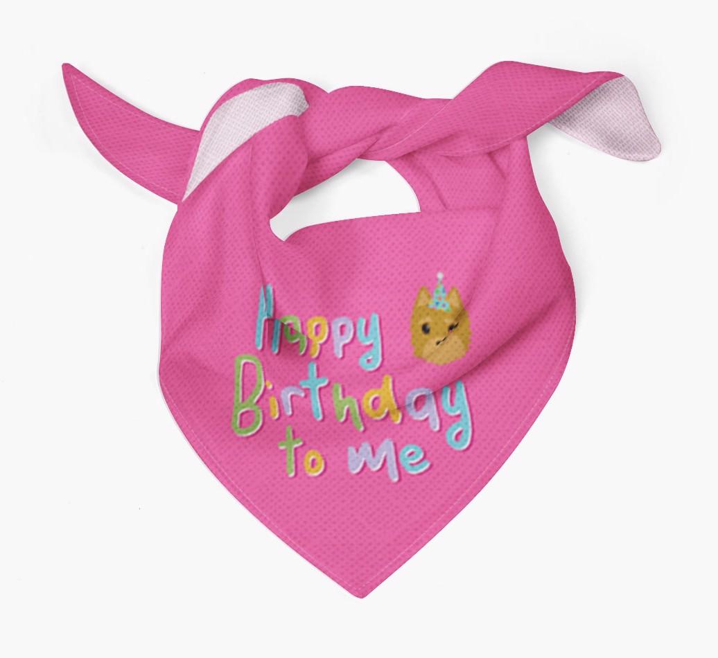 Happy Birthday To Me: Personalized {breedFullName} Bandana
