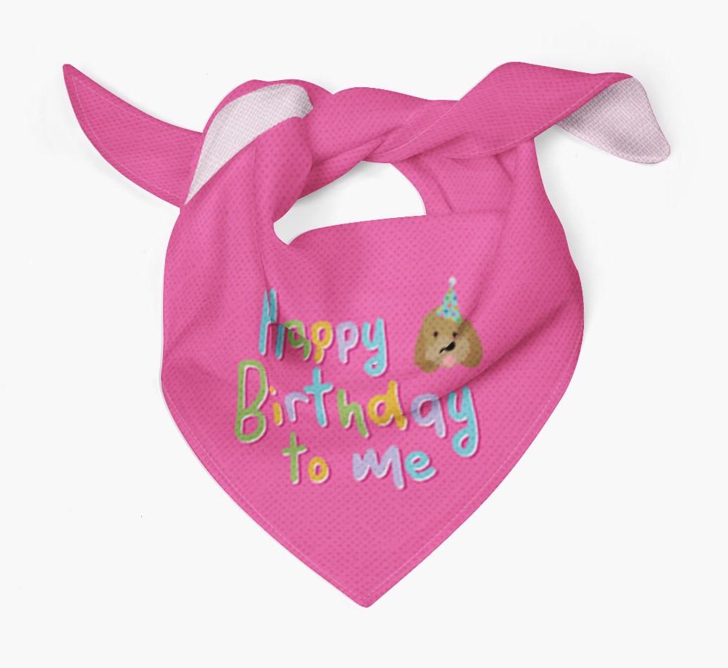Happy Birthday To Me: Personalized {breedFullName} Bandana