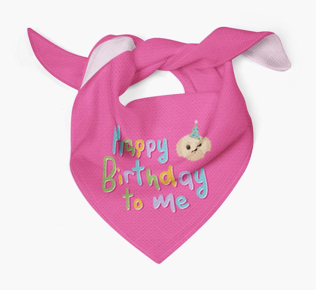 Happy Birthday To Me: Personalized {breedFullName} Bandana
