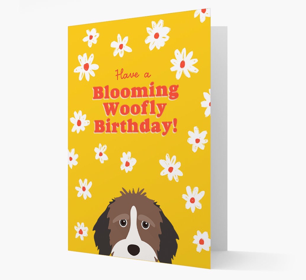 Blooming Woofly Birthday: Personalised {breedFullName} Card