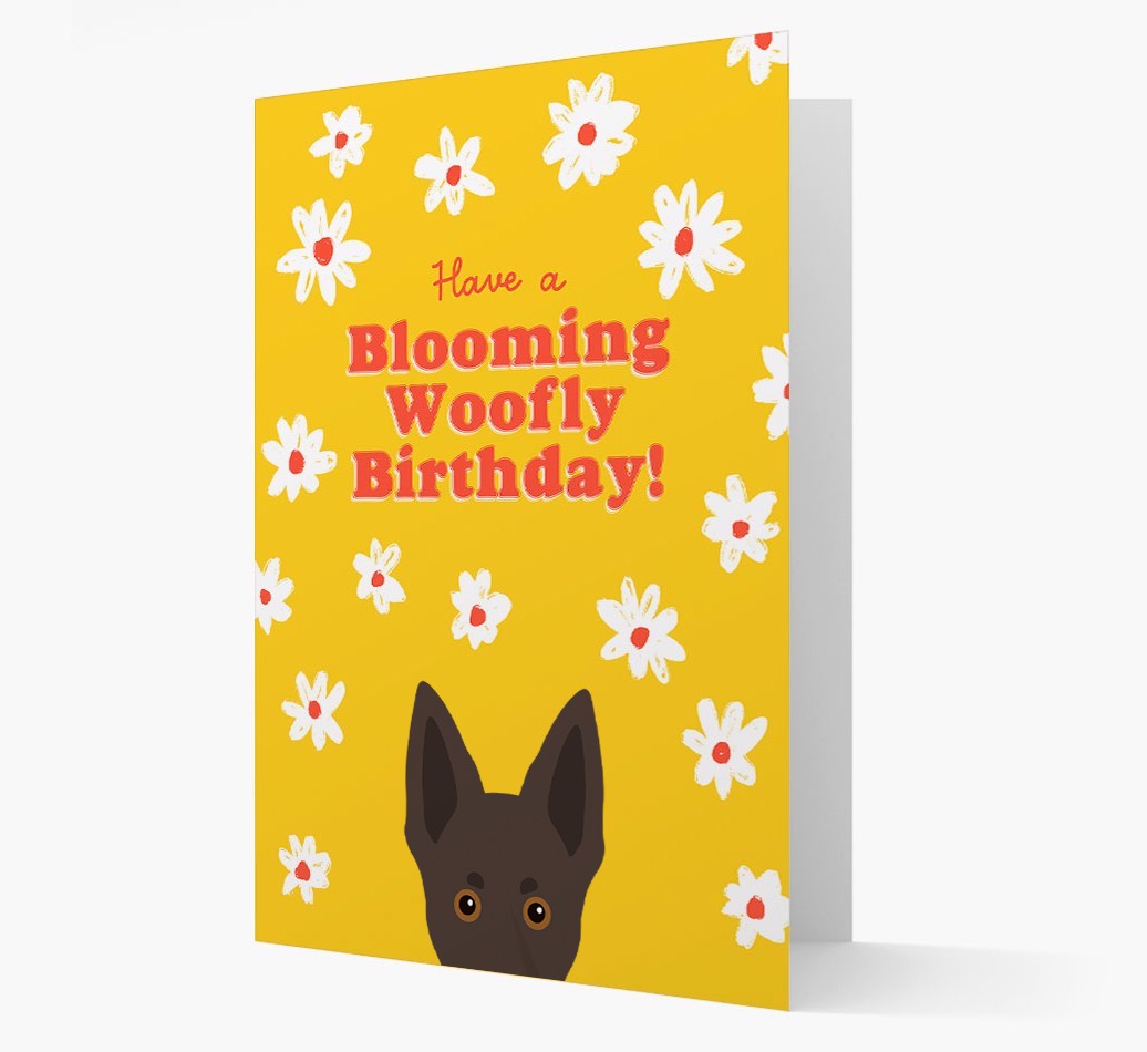 Blooming Woofly Birthday: Personalised {breedFullName} Card