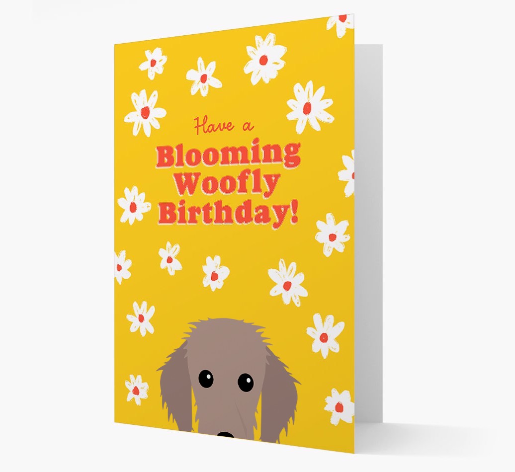 Blooming Woofly Birthday: Personalised {breedFullName} Card
