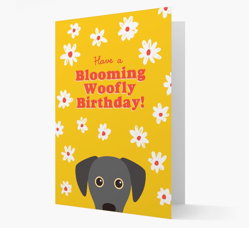 Blooming Woofly Birthday: Personalised {breedFullName} Card
