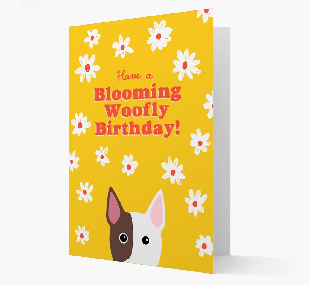 Blooming Woofly Birthday: Personalised {breedFullName} Card