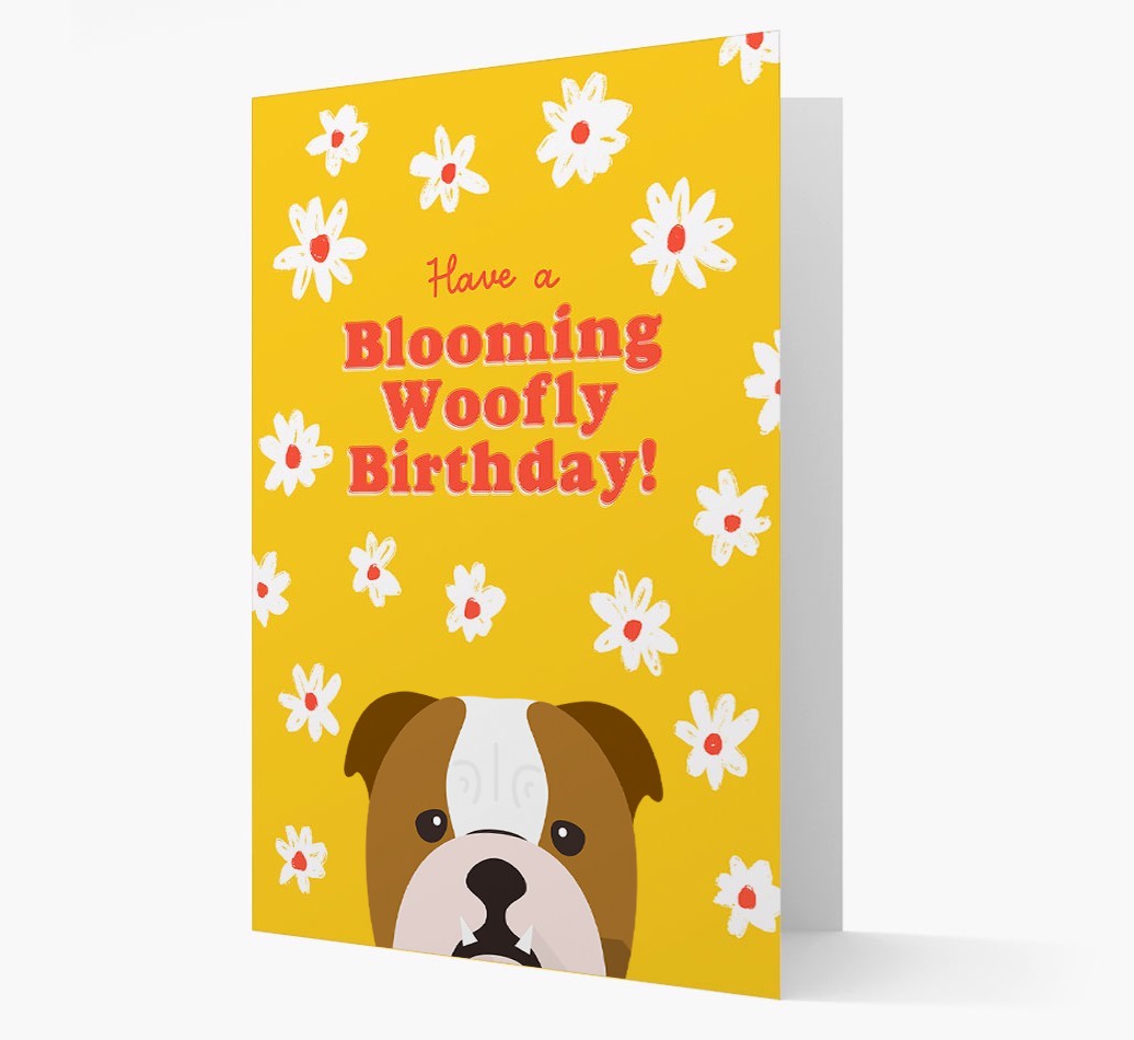 Blooming Woofly Birthday: Personalised {breedFullName} Card
