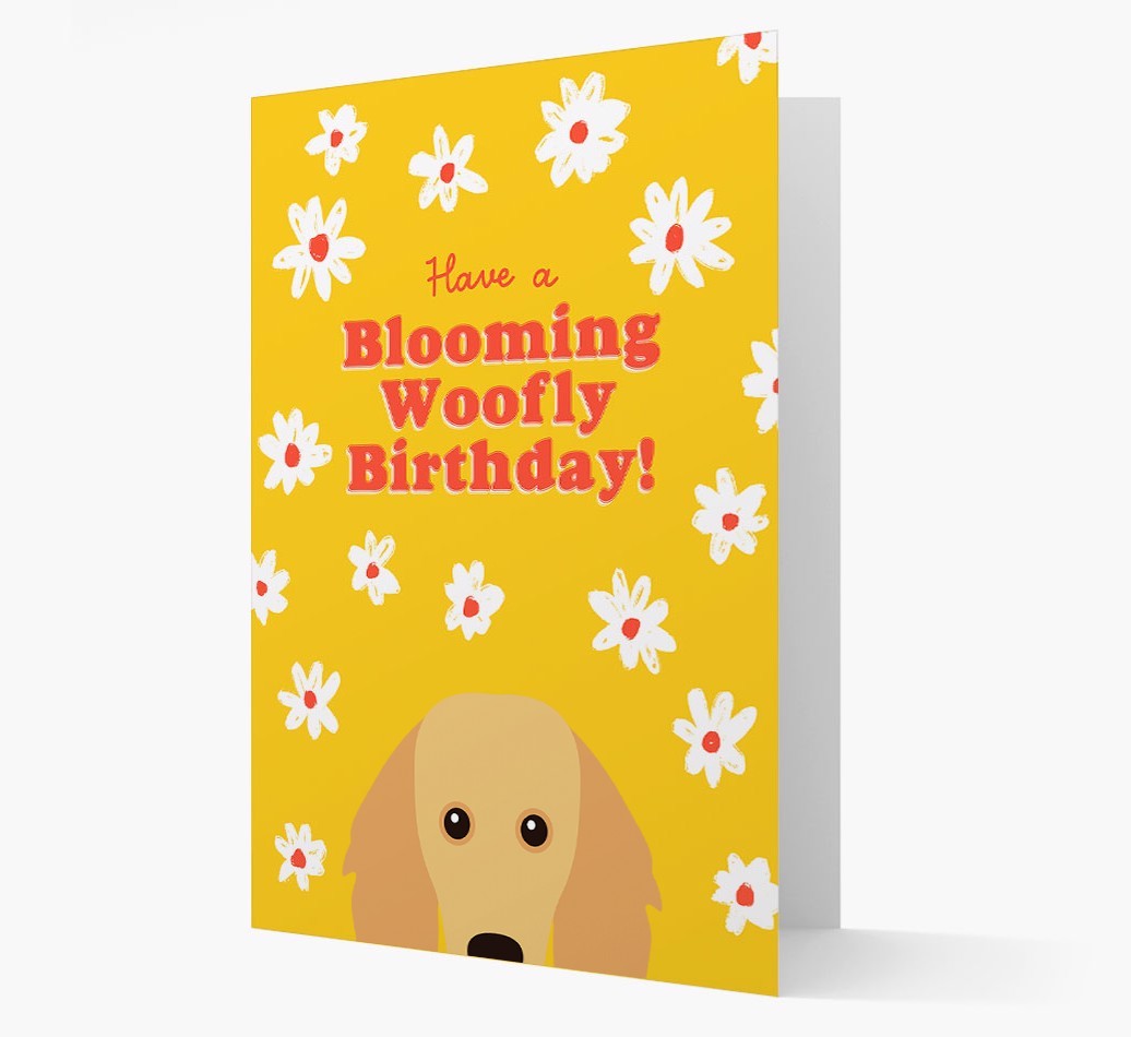 Blooming Woofly Birthday: Personalised {breedFullName} Card