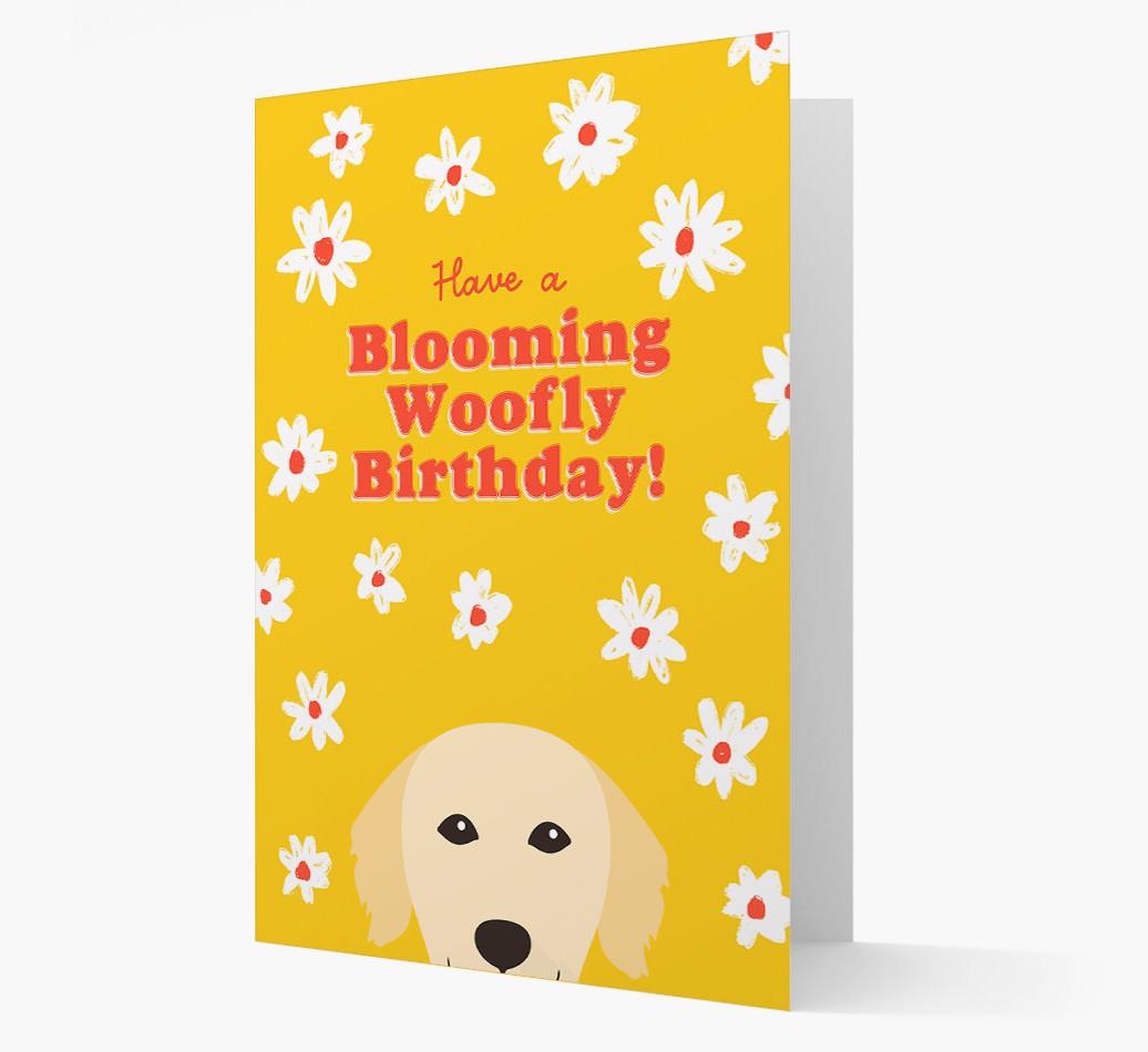 Blooming Woofly Birthday: Personalised {breedFullName} Card