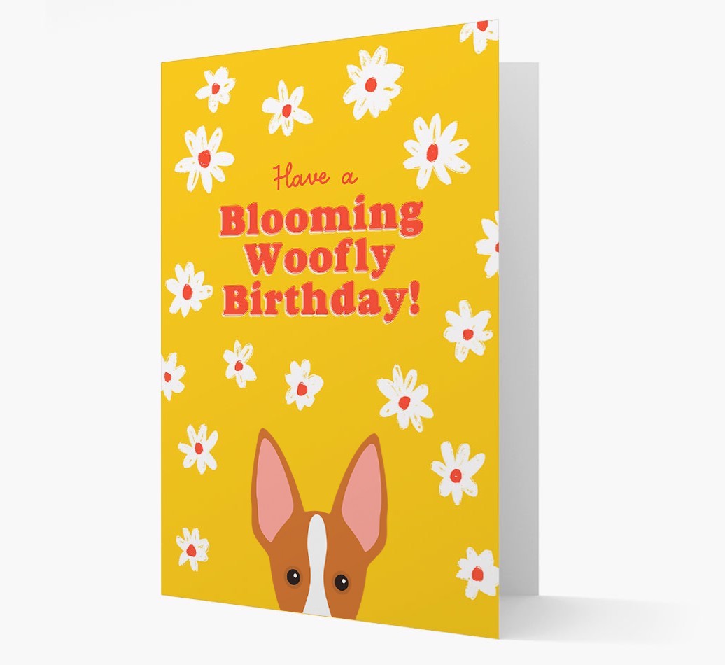 Blooming Woofly Birthday: Personalised {breedFullName} Card