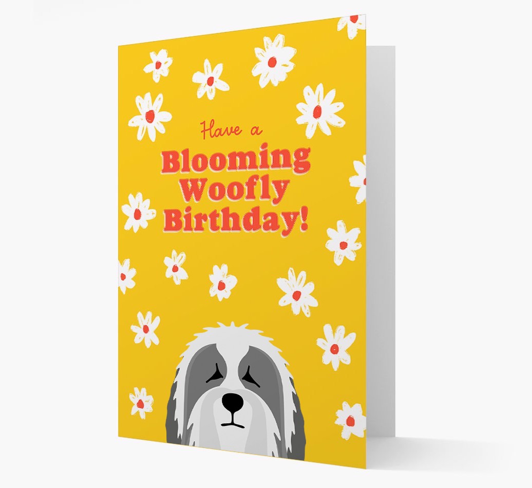 Blooming Woofly Birthday: Personalised {breedFullName} Card