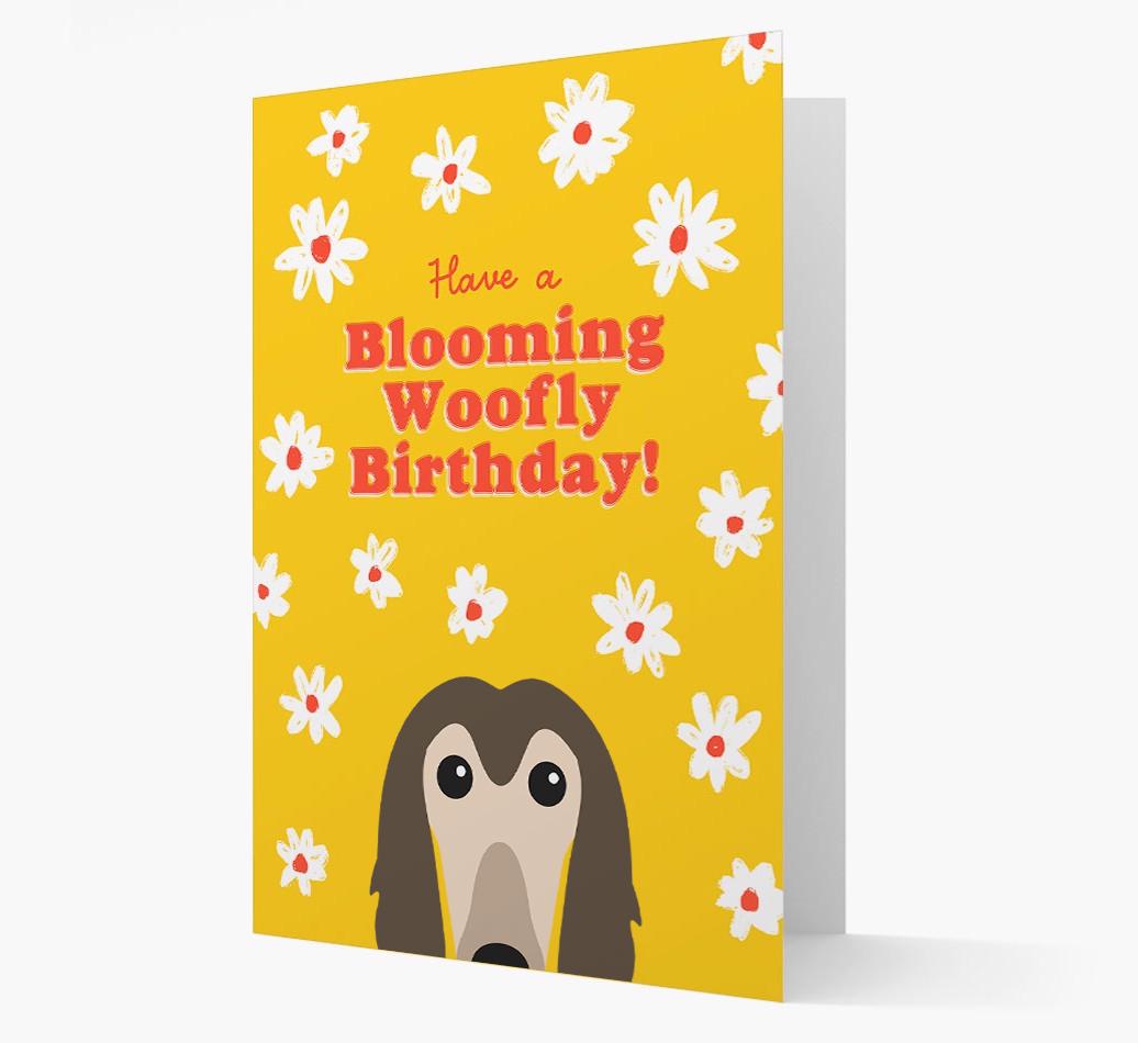 Blooming Woofly Birthday: Personalised {breedFullName} Card