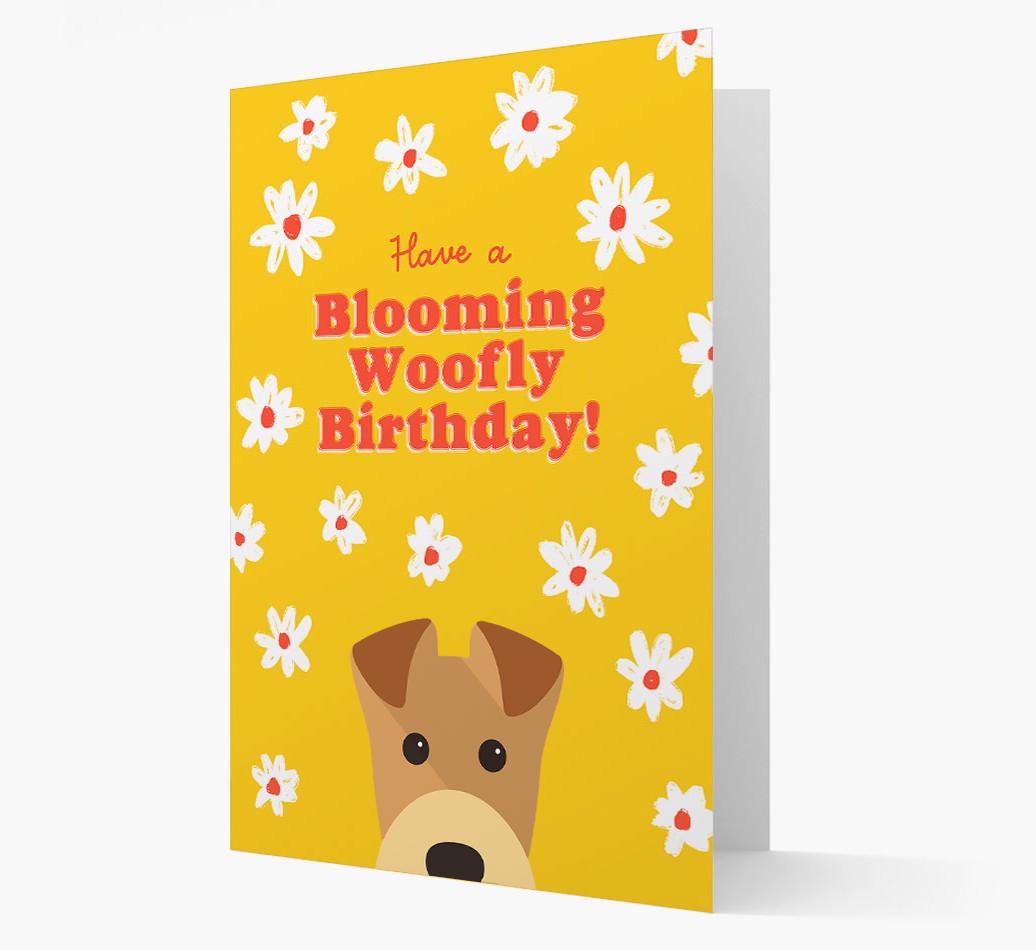 Blooming Woofly Birthday: Personalised {breedFullName} Card