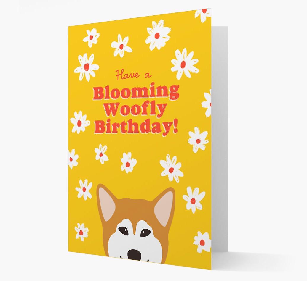 Blooming Woofly Birthday: Personalised {breedFullName} Card