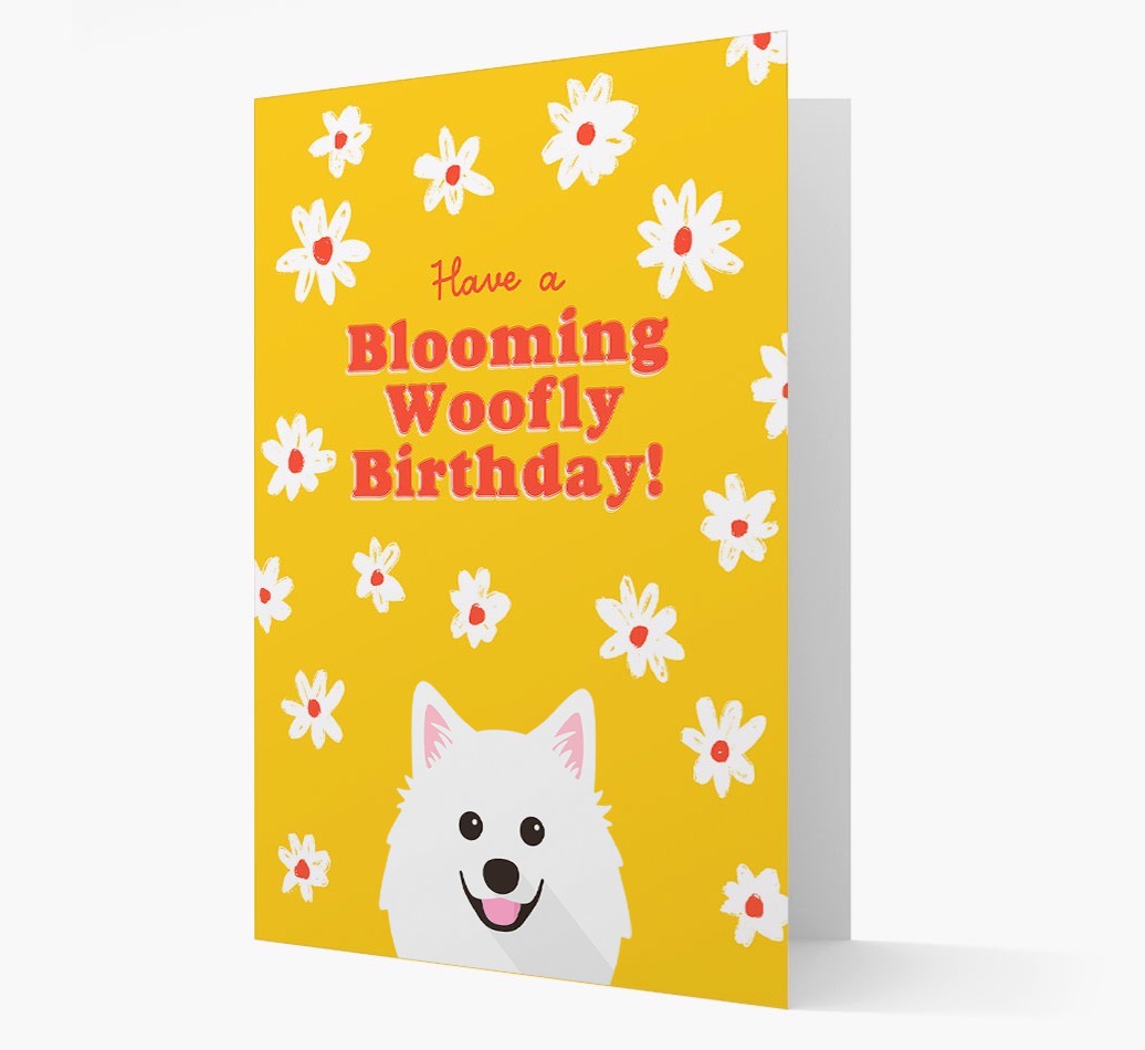 Blooming Woofly Birthday: Personalised {breedFullName} Card