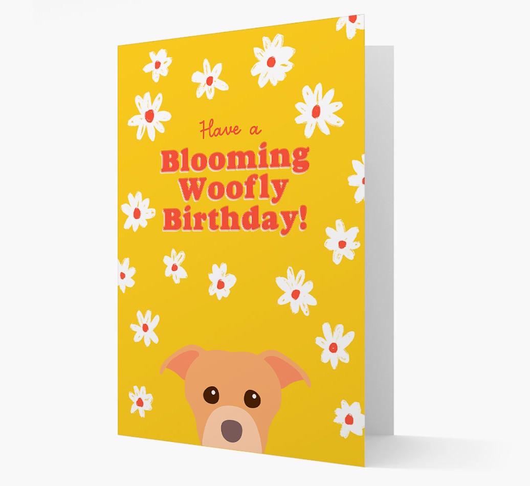 Blooming Woofly Birthday: Personalised {breedFullName} Card