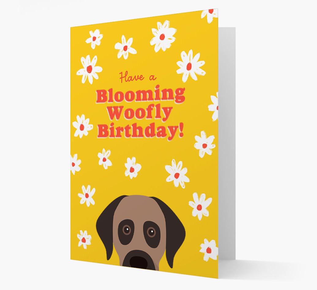 Blooming Woofly Birthday: Personalised {breedFullName} Card