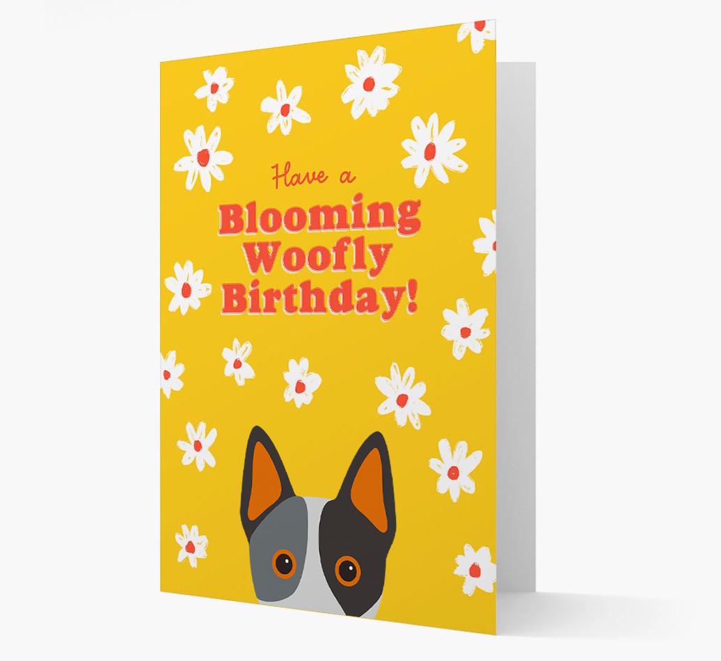 Blooming Woofly Birthday: Personalised {breedFullName} Card