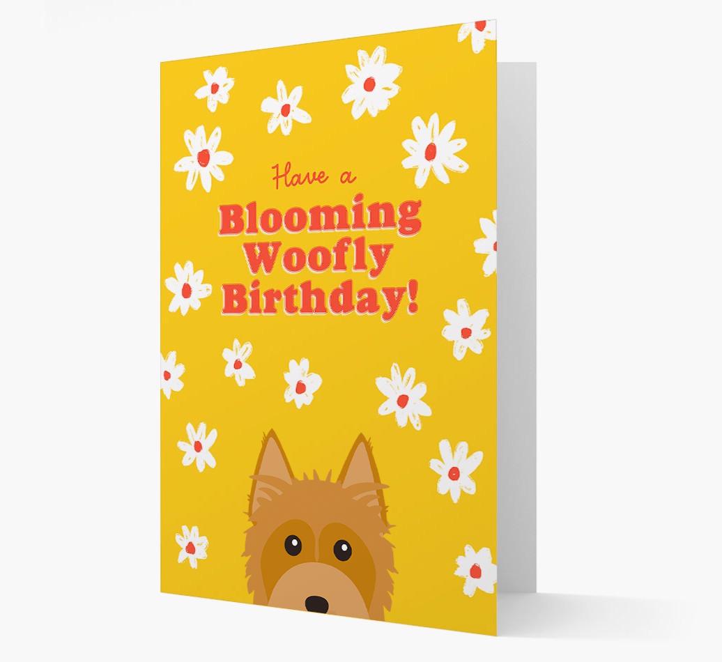 Blooming Woofly Birthday: Personalised {breedFullName} Card
