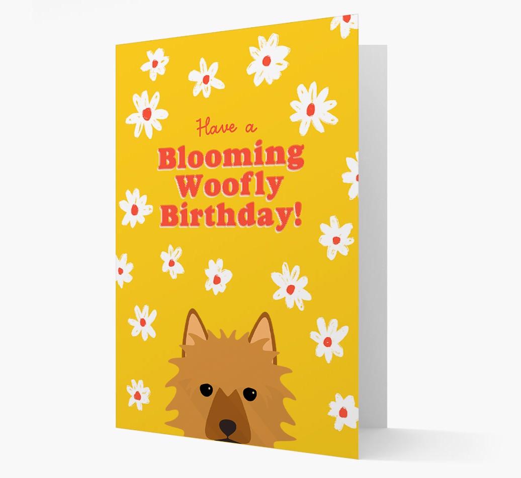 Blooming Woofly Birthday: Personalised {breedFullName} Card