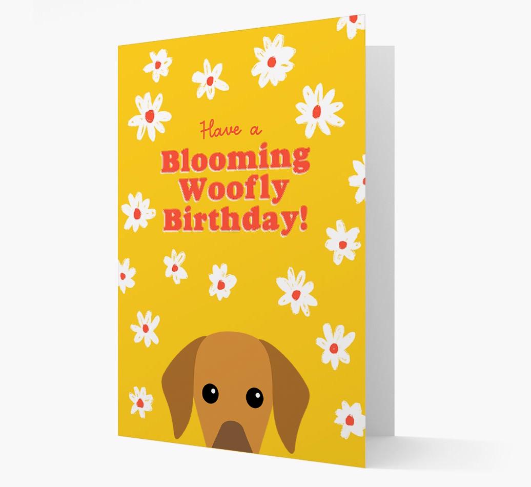 Blooming Woofly Birthday: Personalised {breedFullName} Card