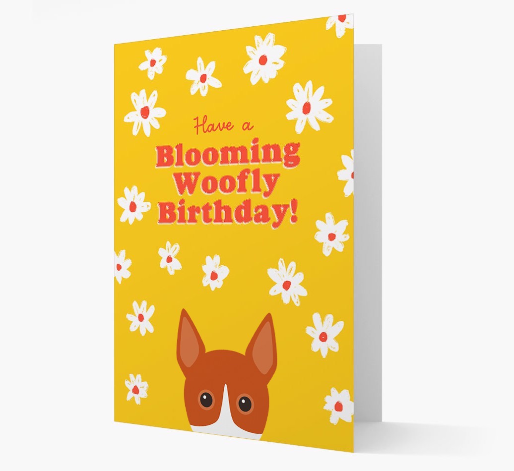 Blooming Woofly Birthday: Personalised {breedFullName} Card