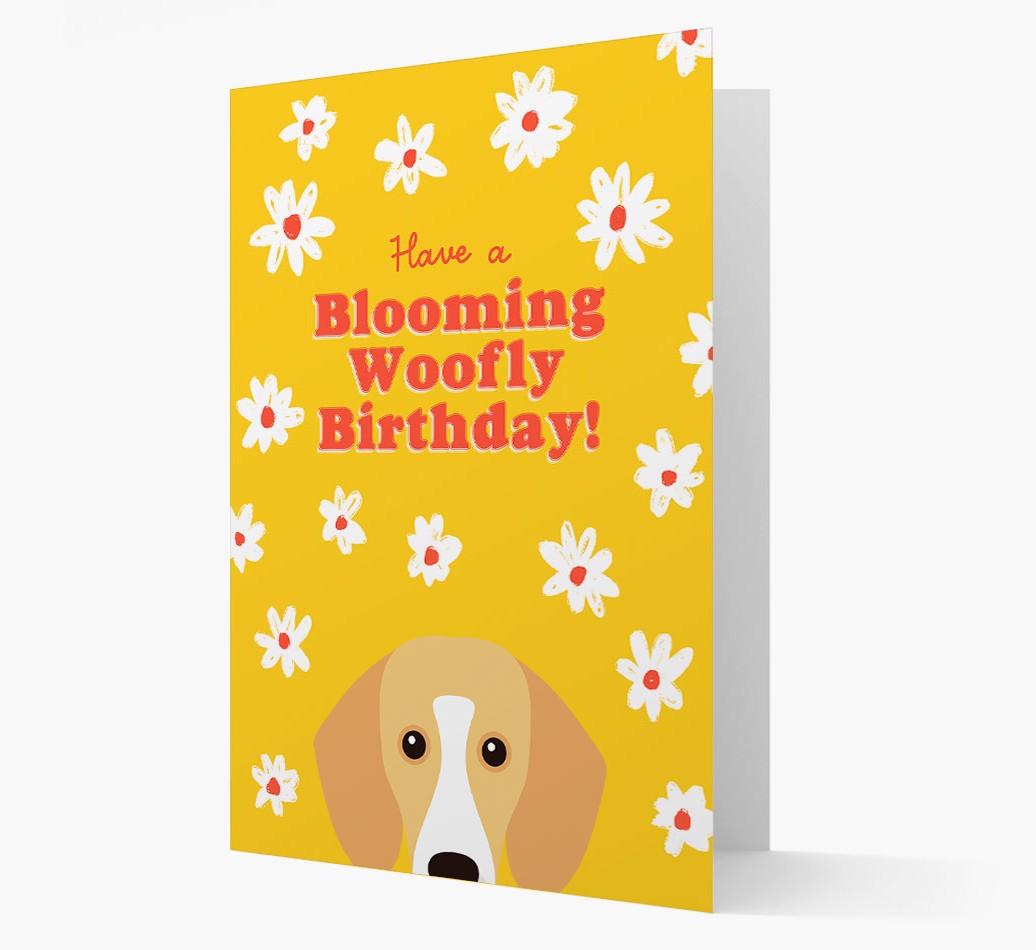 Blooming Woofly Birthday: Personalised {breedFullName} Card