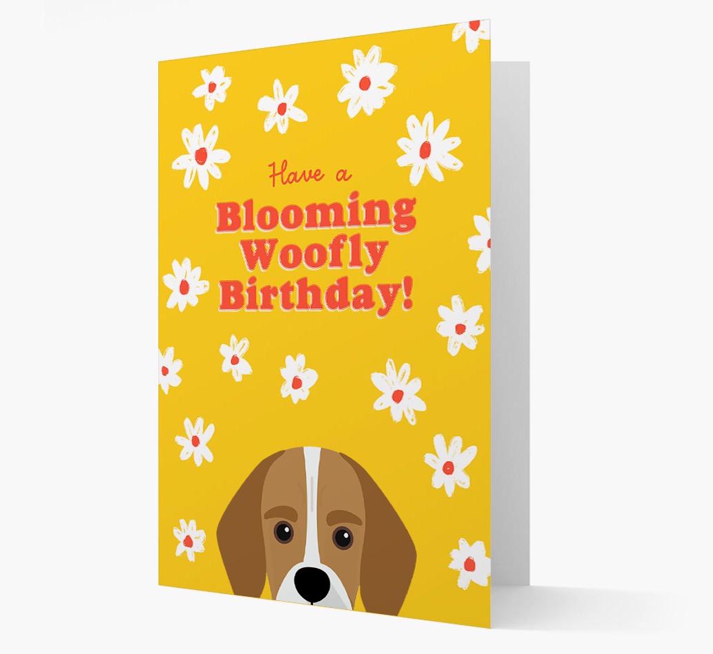 Blooming Woofly Birthday: Personalised {breedFullName} Card