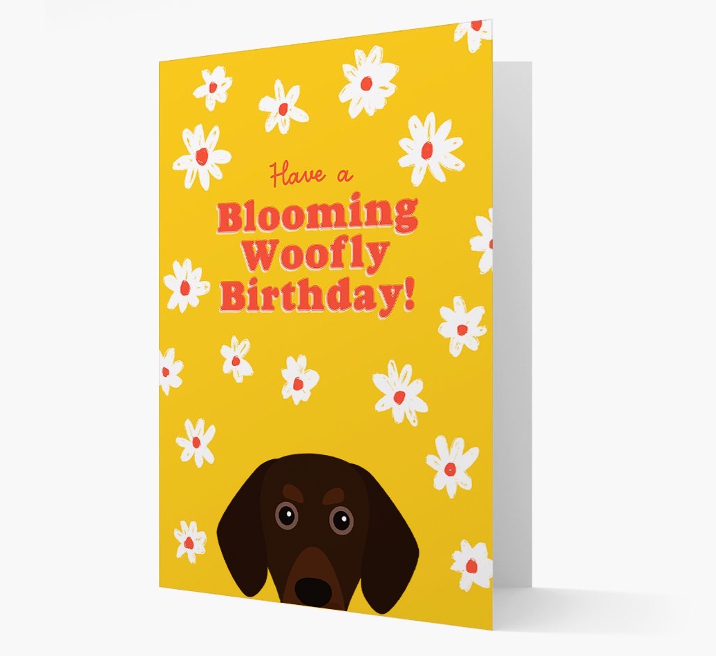 Blooming Woofly Birthday: Personalised {breedFullName} Card