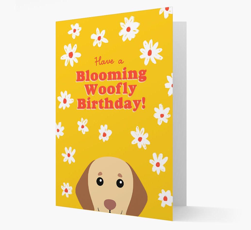 Blooming Woofly Birthday: Personalised {breedFullName} Card