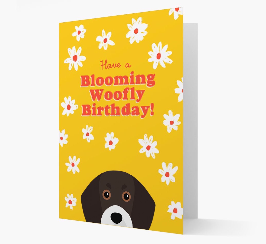 Blooming Woofly Birthday: Personalised {breedFullName} Card