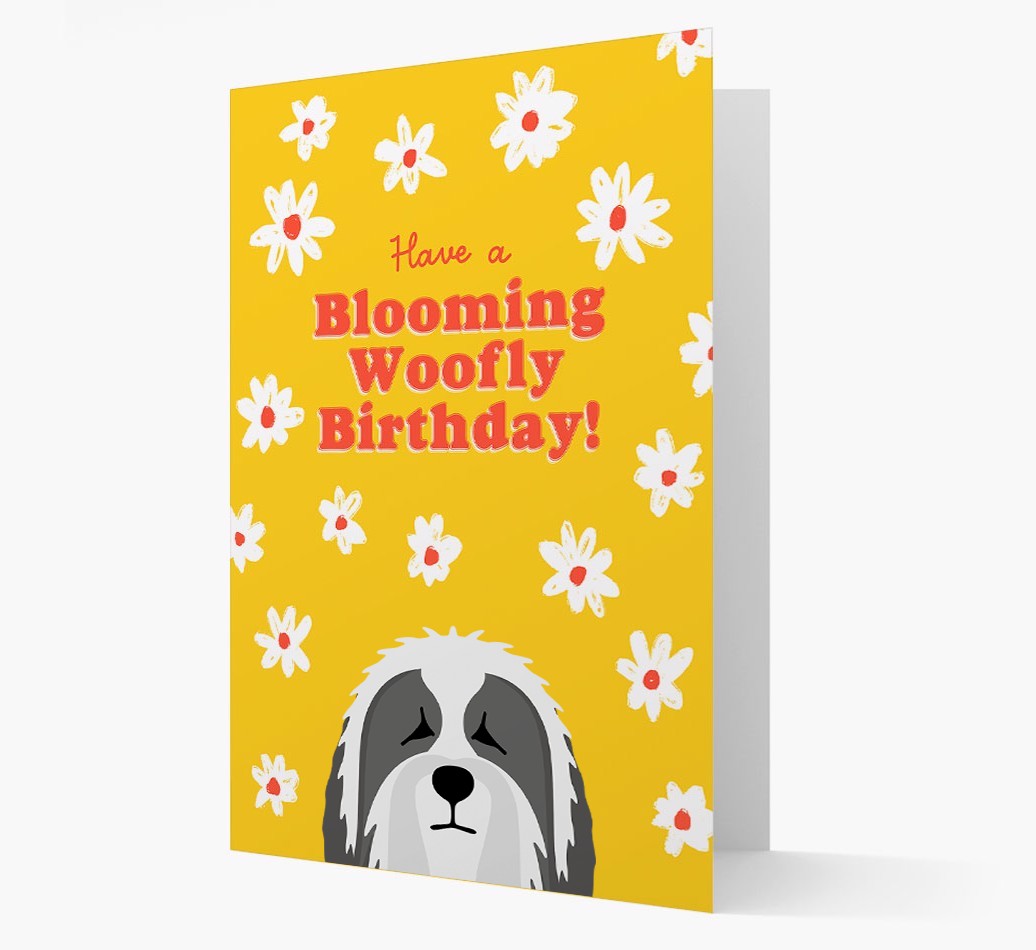 Blooming Woofly Birthday: Personalised {breedFullName} Card