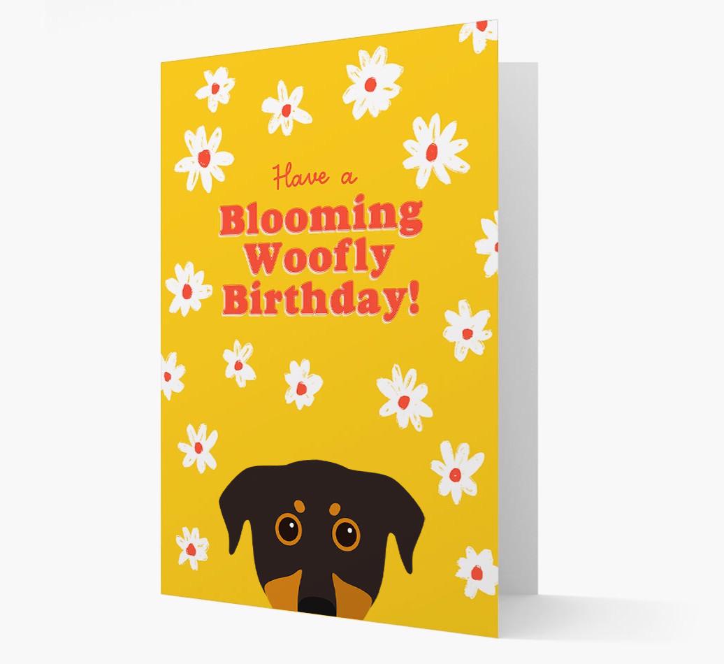 Blooming Woofly Birthday: Personalised {breedFullName} Card