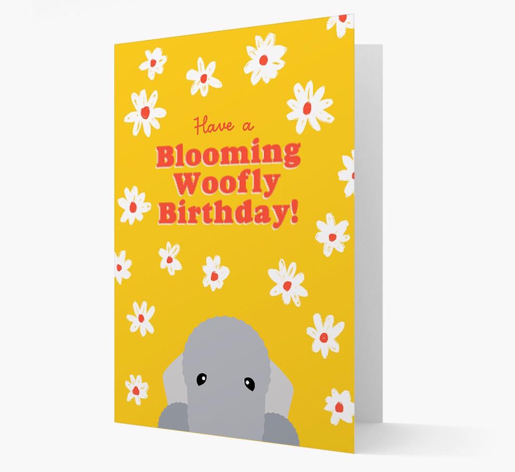 Blooming Woofly Birthday: Personalised {breedFullName} Card